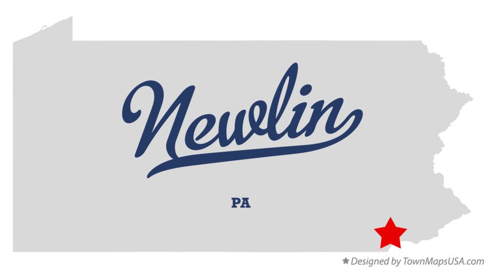 Map of Newlin Pennsylvania PA
