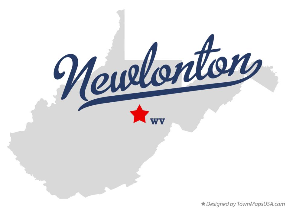 Map of Newlonton West Virginia WV