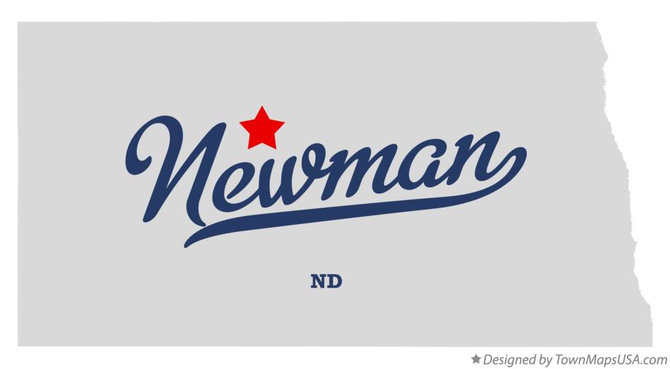 Map of Newman North Dakota ND