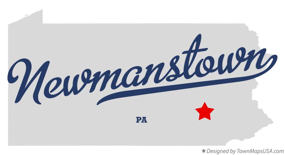 Map of Newmanstown Pennsylvania PA