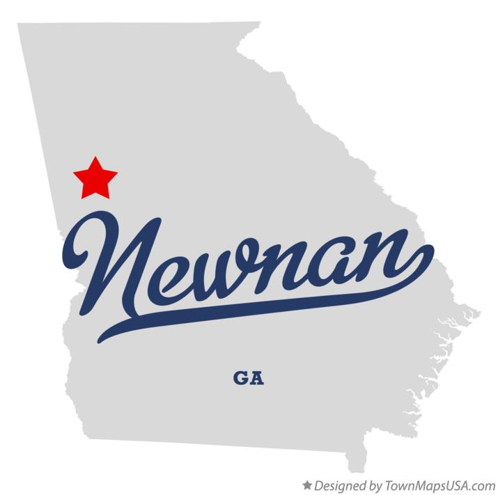 Map of Newnan Georgia GA