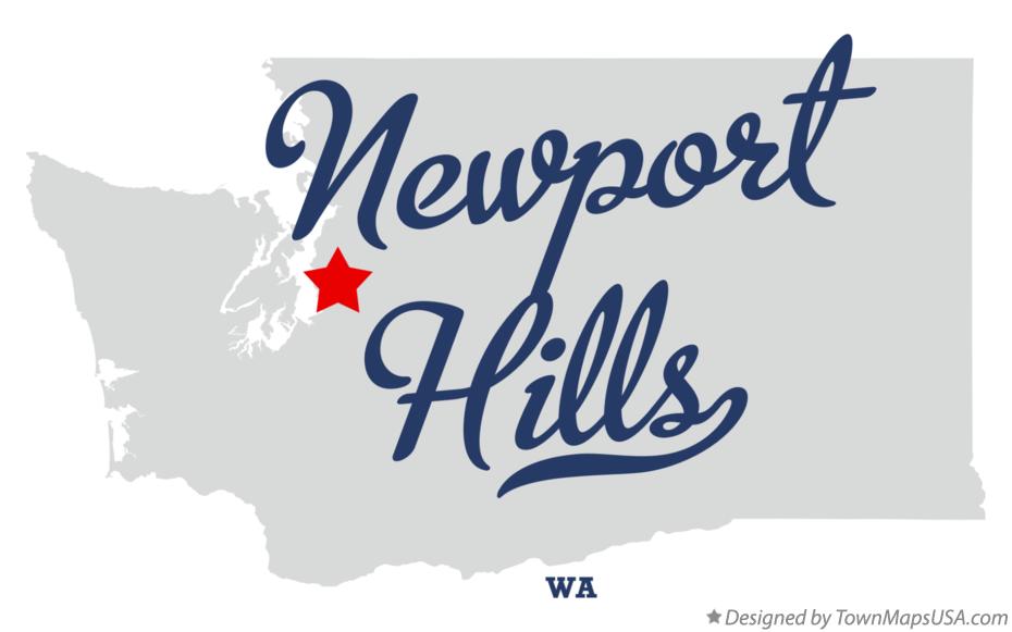 Map of Newport Hills Washington WA