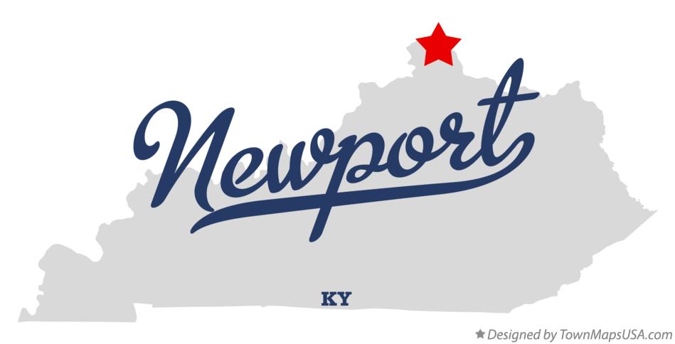 Map of Newport Kentucky KY