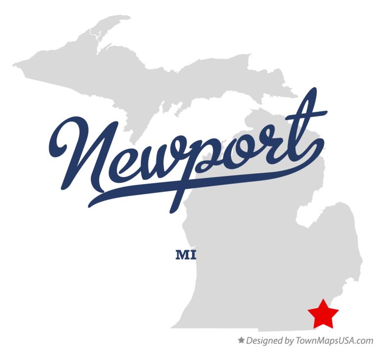 Map of Newport Michigan MI