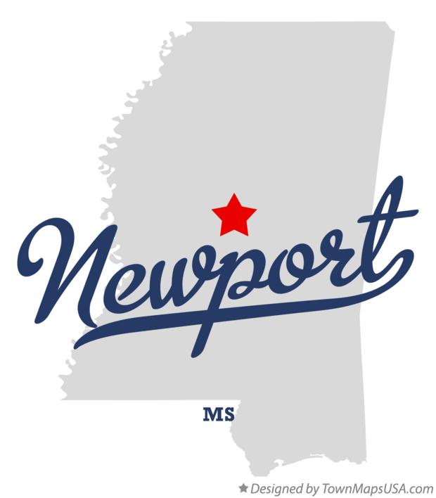 Map of Newport Mississippi MS