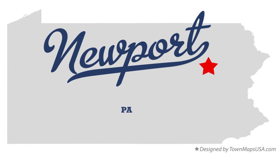 Map of Newport Pennsylvania PA