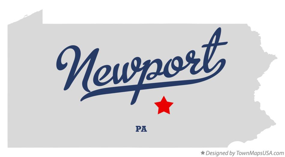 Map of Newport Pennsylvania PA