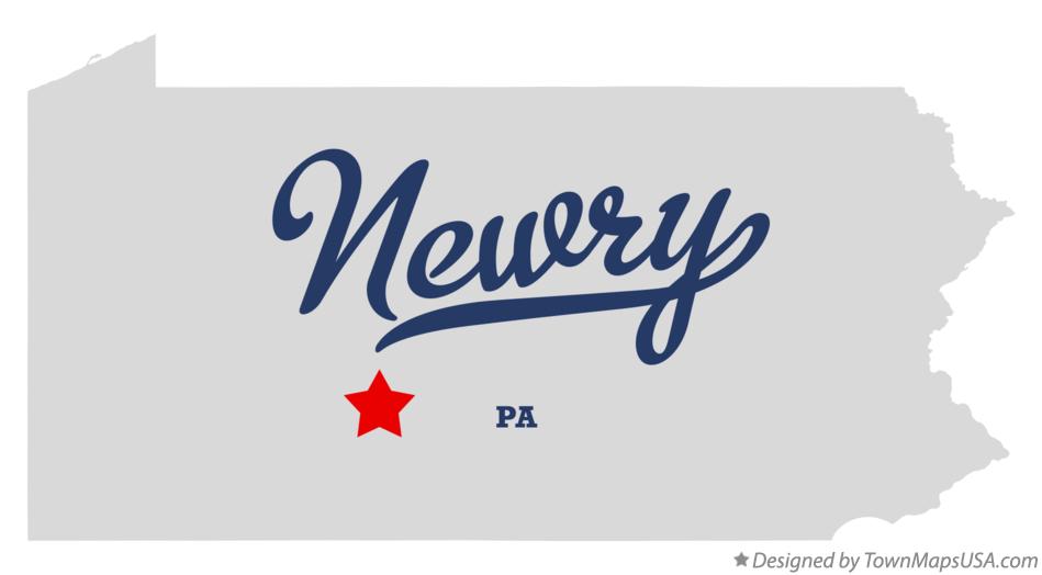 Map of Newry Pennsylvania PA