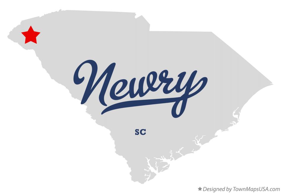 Map of Newry South Carolina SC