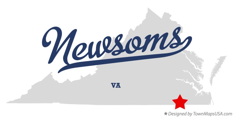 Map of Newsoms Virginia VA