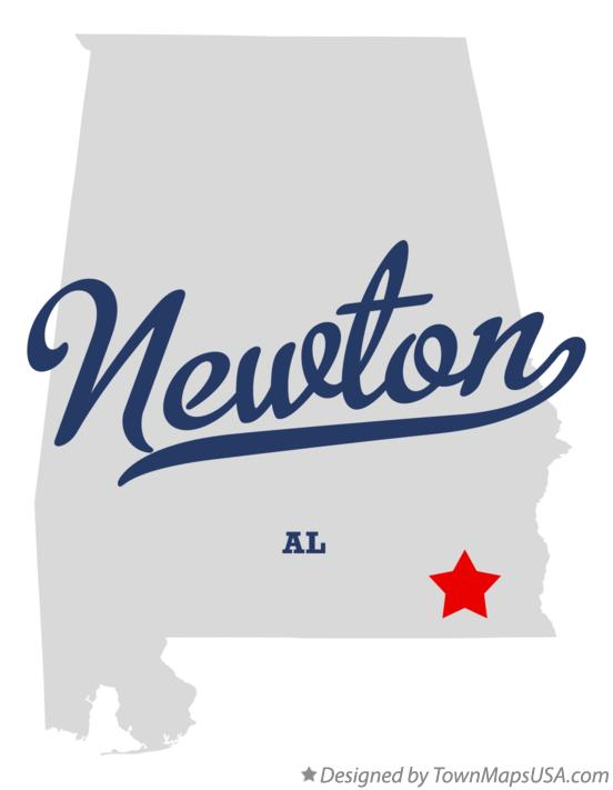 Map of Newton Alabama AL