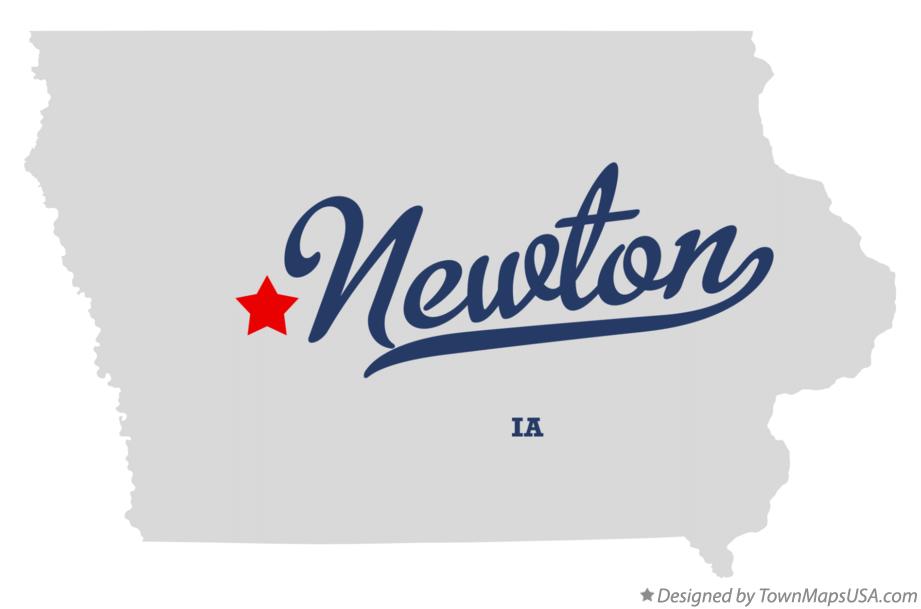 Map of Newton Iowa IA