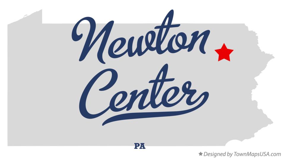 Map of Newton Center Pennsylvania PA
