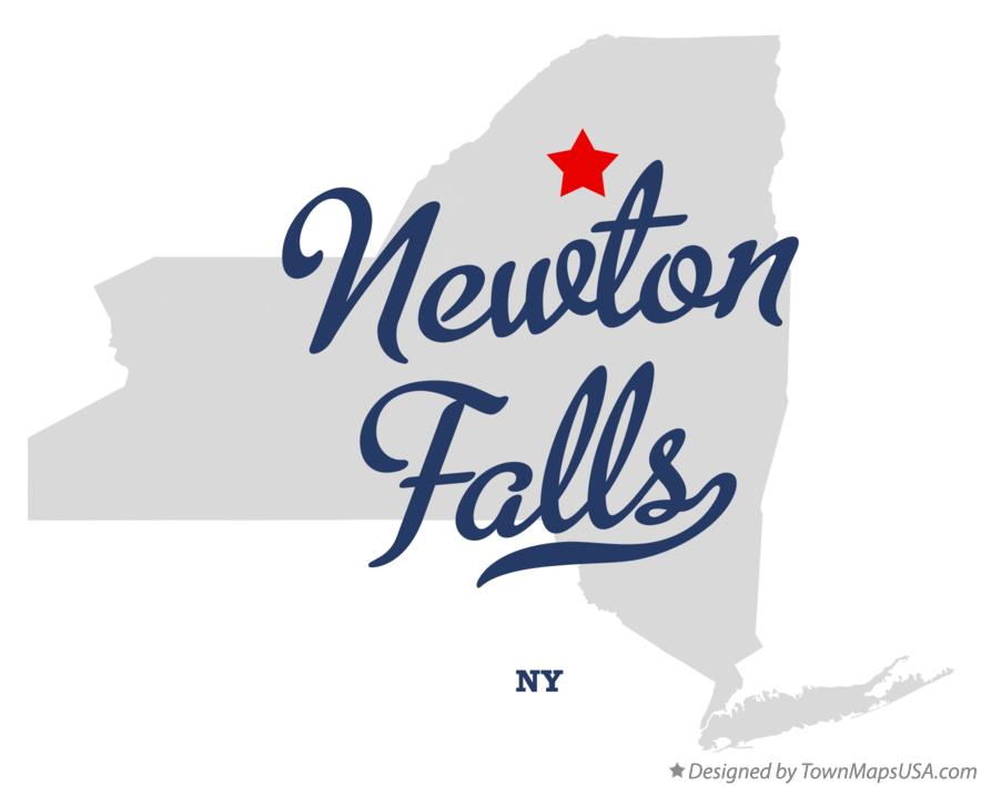 Map of Newton Falls New York NY