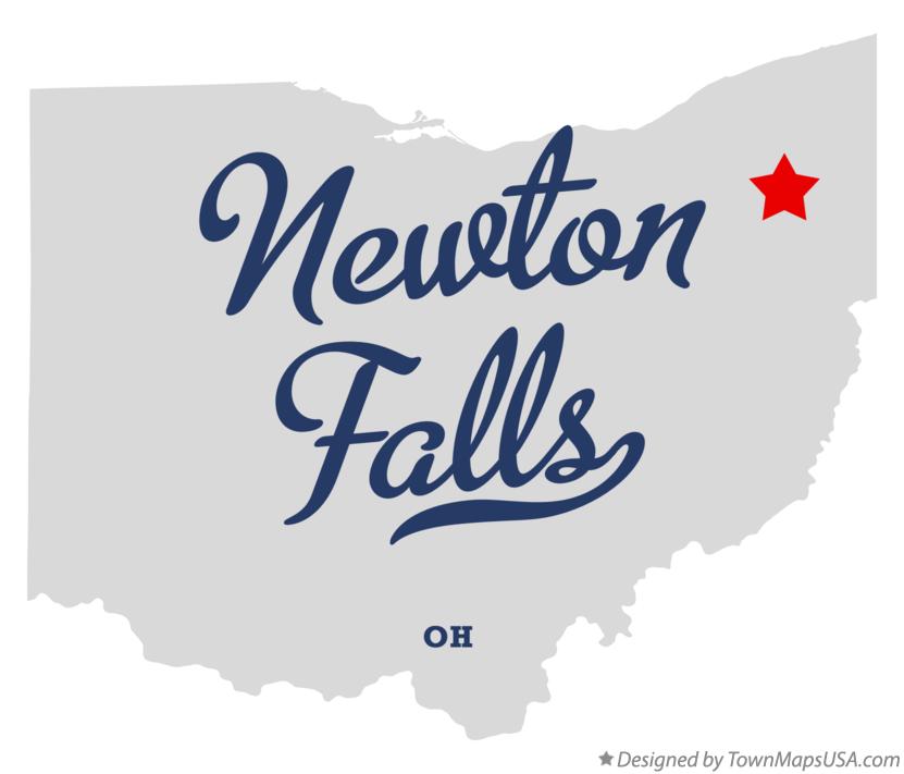 Map of Newton Falls Ohio OH