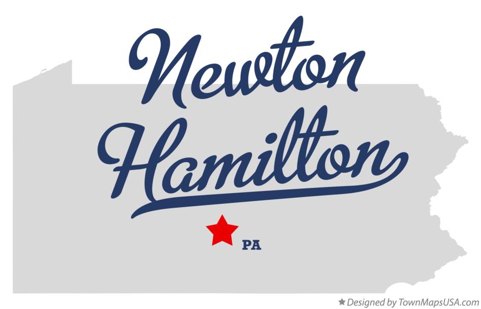 Map of Newton Hamilton Pennsylvania PA