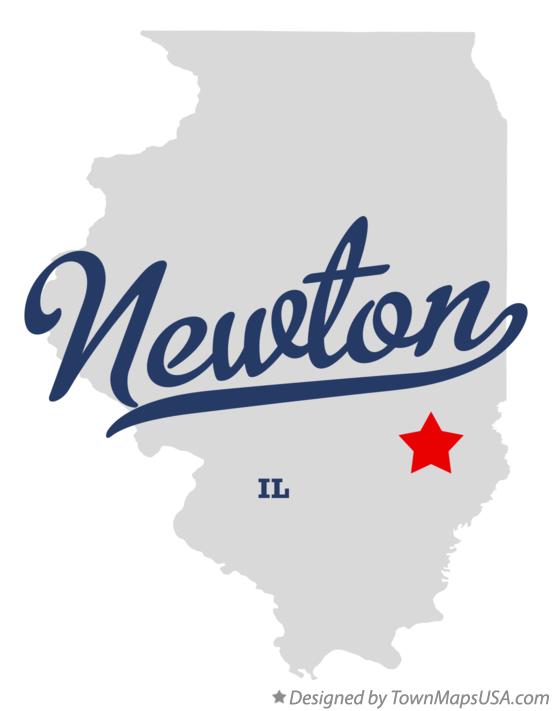 Map of Newton Illinois IL