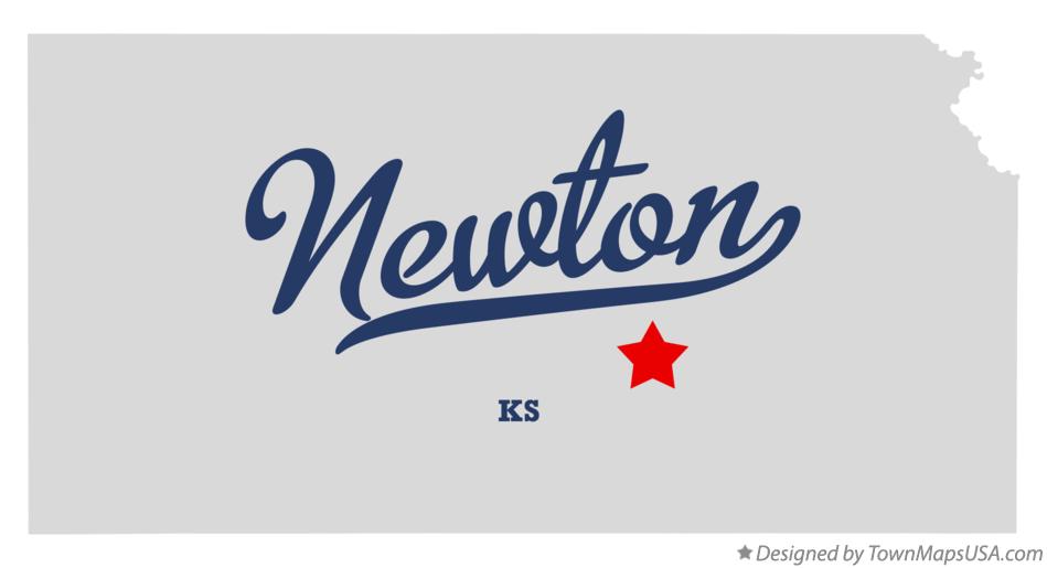 Map of Newton Kansas KS