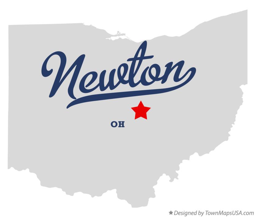 Map of Newton Ohio OH