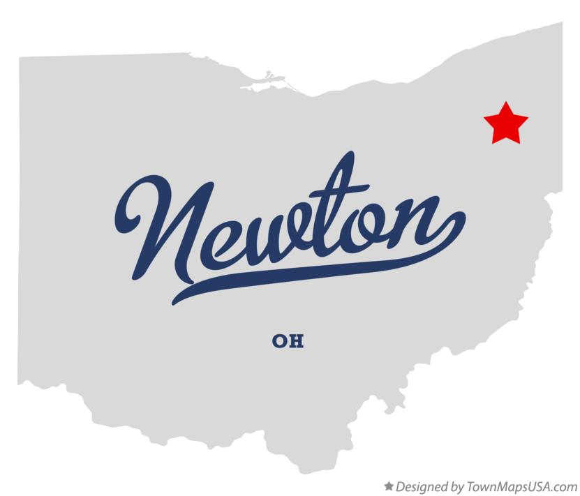 Map of Newton Ohio OH