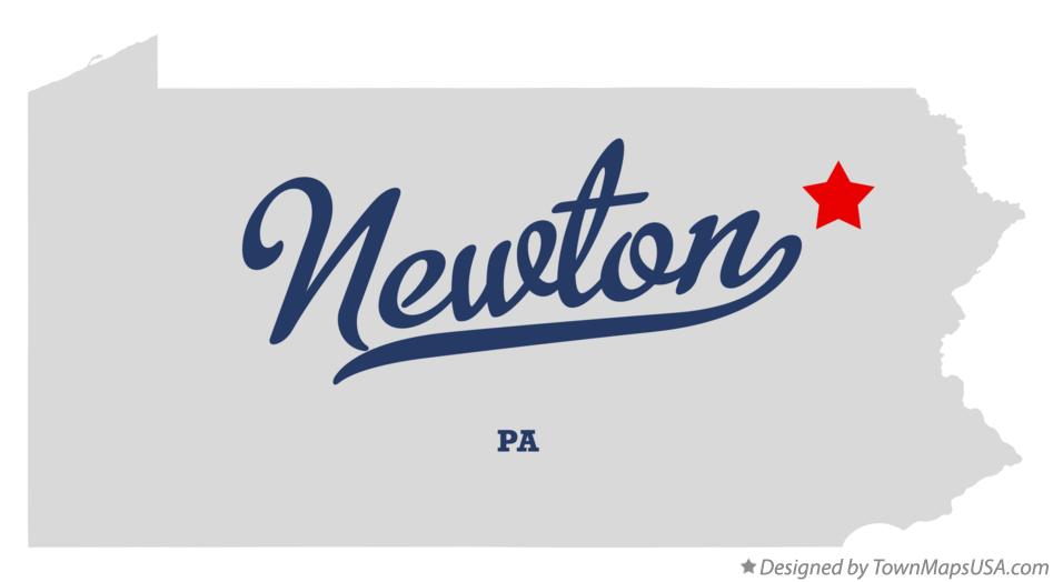 Map of Newton Pennsylvania PA