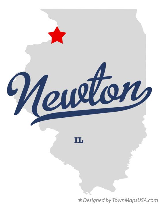 Map of Newton Illinois IL