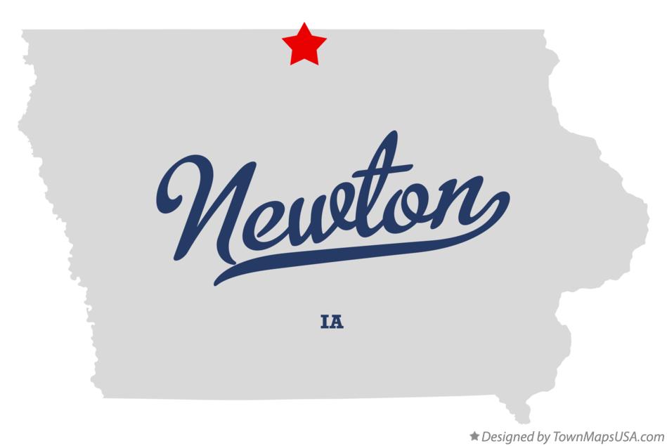 Map of Newton Iowa IA