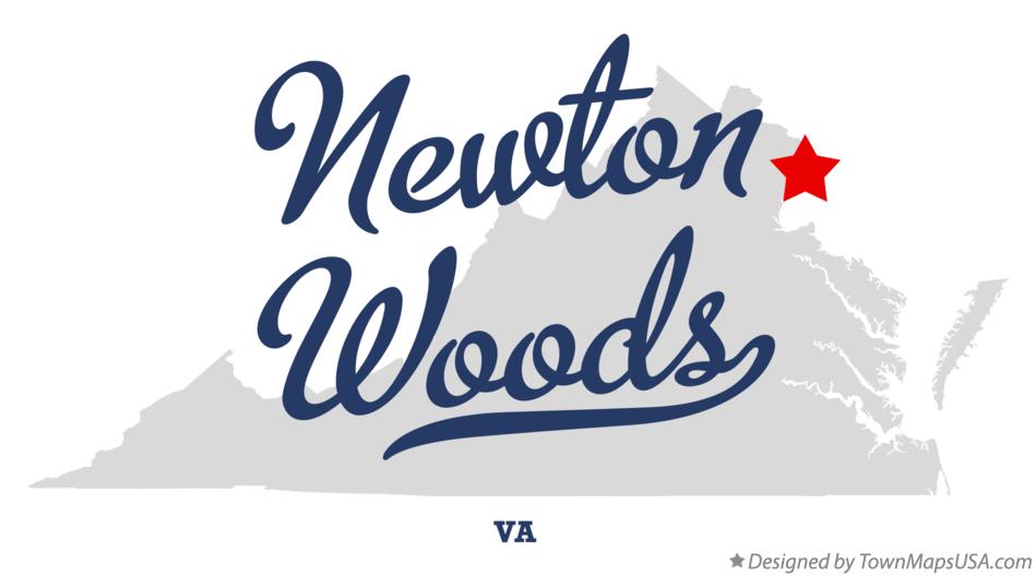 Map of Newton Woods Virginia VA