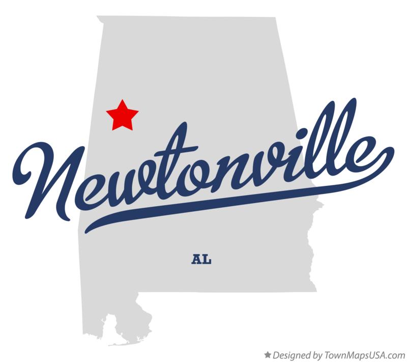 Map of Newtonville Alabama AL