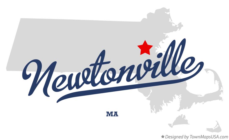 Map of Newtonville Massachusetts MA
