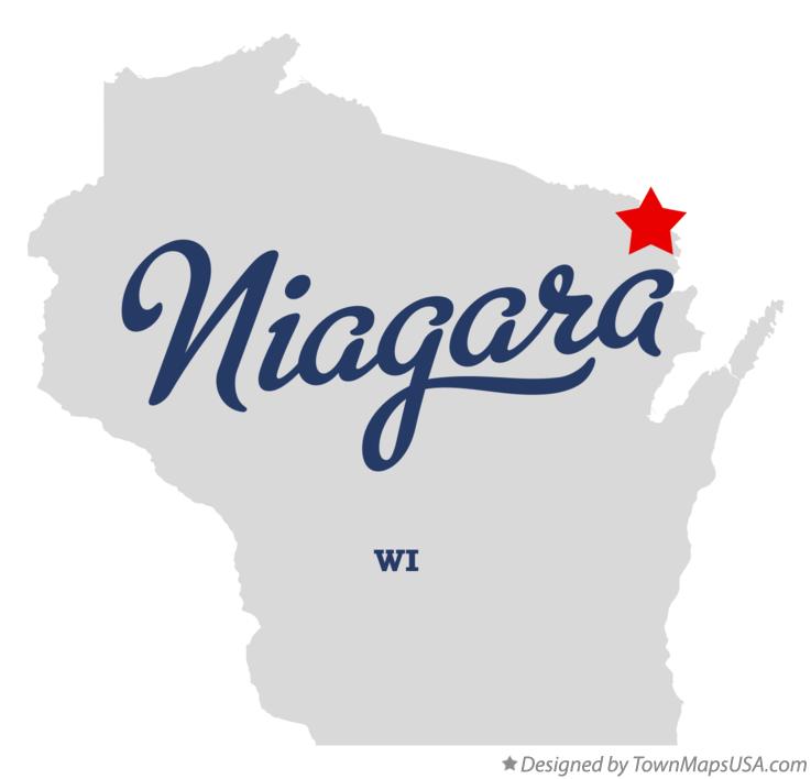 Map of Niagara Wisconsin WI