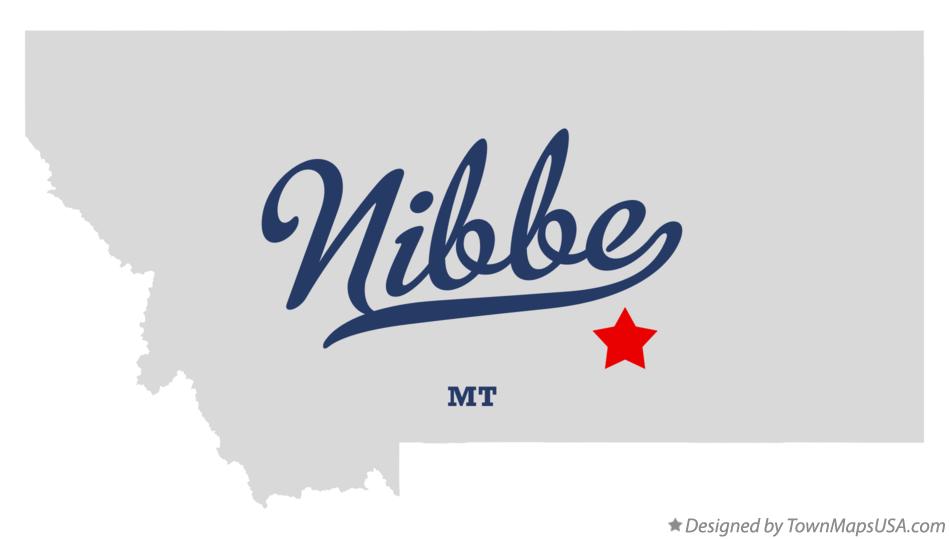 Map of Nibbe Montana MT