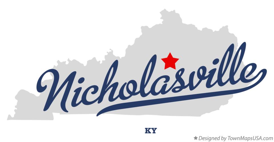 Map of Nicholasville Kentucky KY