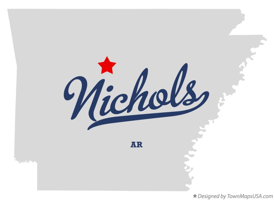 Map of Nichols Arkansas AR