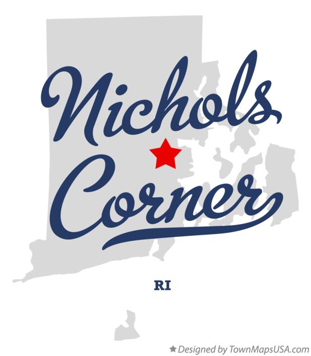 Map of Nichols Corner Rhode Island RI