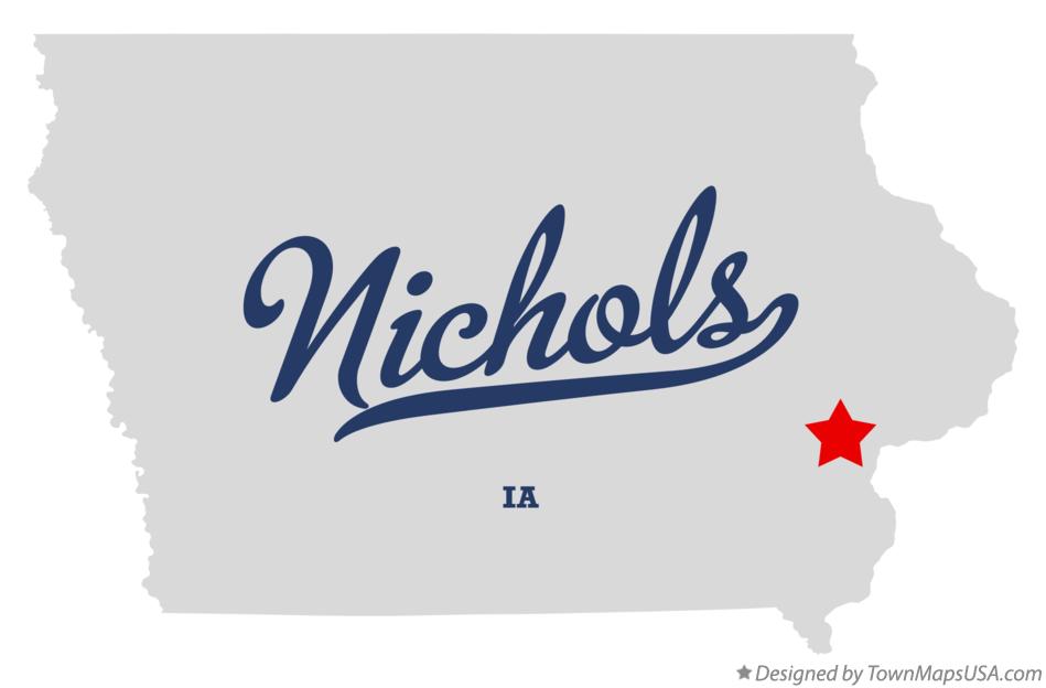 Map of Nichols Iowa IA