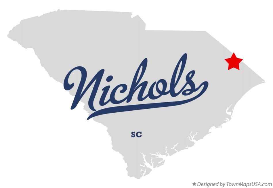 Map of Nichols South Carolina SC