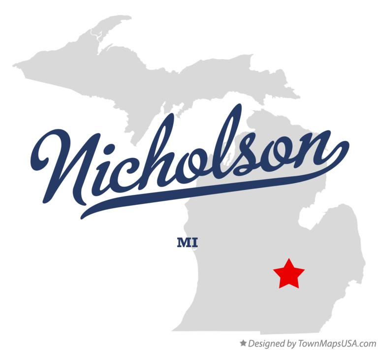 Map of Nicholson Michigan MI