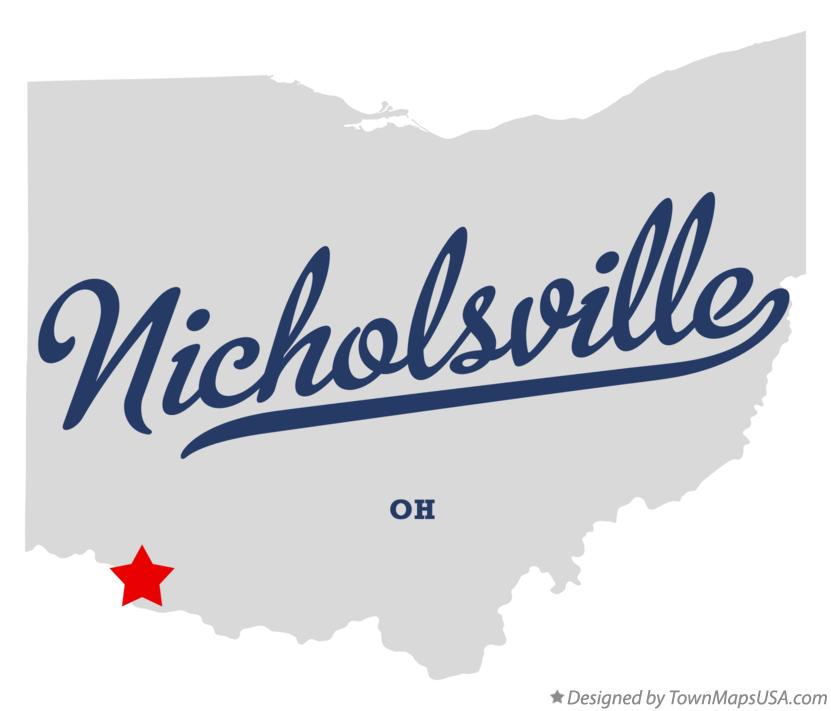 Map of Nicholsville Ohio OH