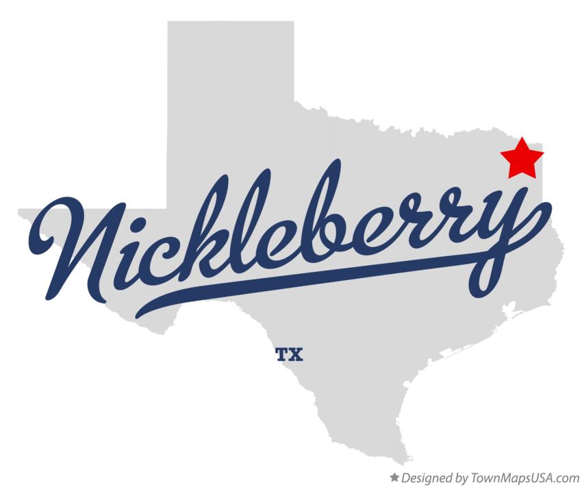 Map of Nickleberry Texas TX