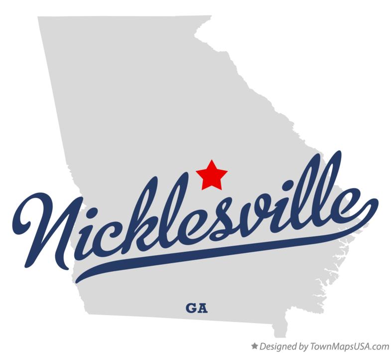 Map of Nicklesville Georgia GA