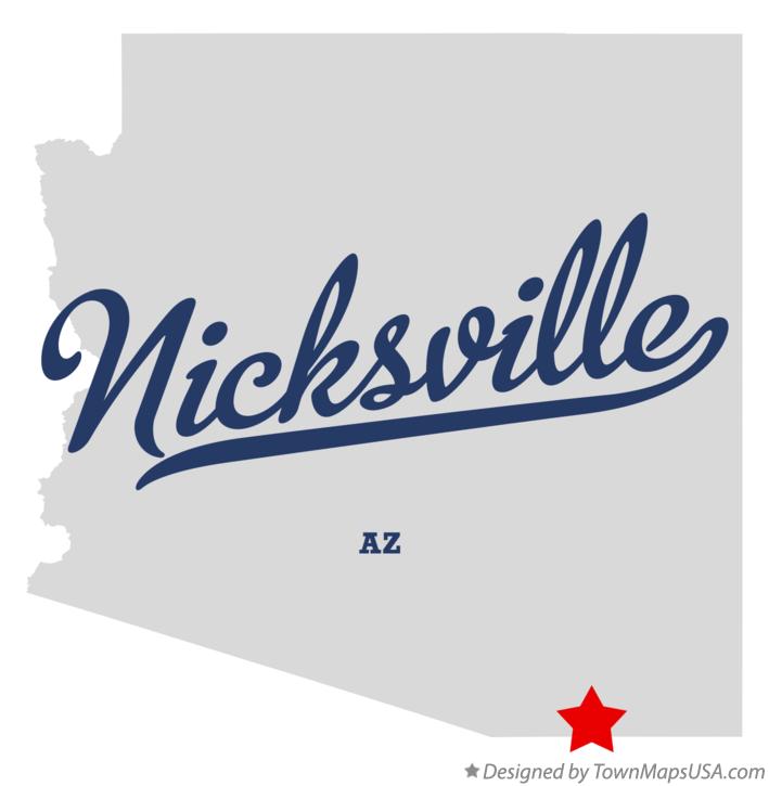 Map of Nicksville Arizona AZ