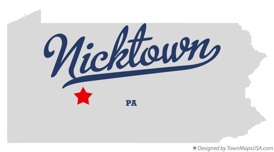 Map of Nicktown Pennsylvania PA