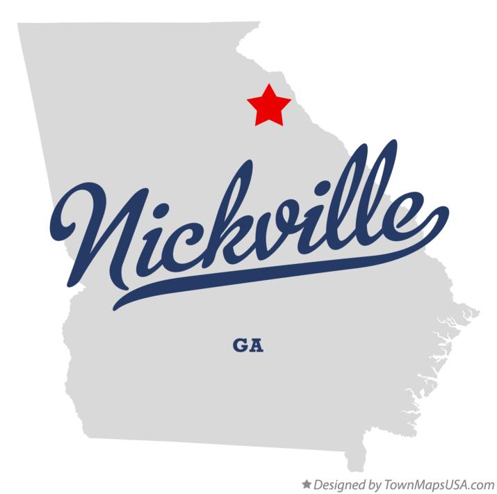 Map of Nickville Georgia GA