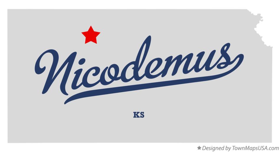 Map of Nicodemus Kansas KS