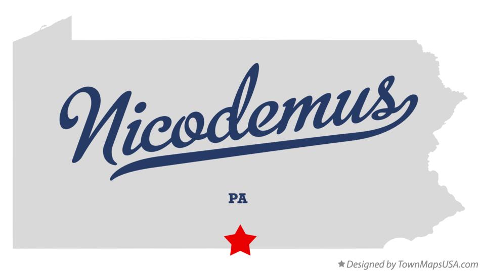 Map of Nicodemus Pennsylvania PA