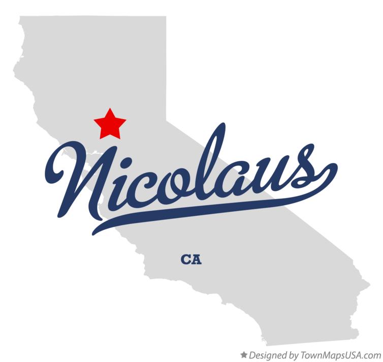 Map of Nicolaus California CA