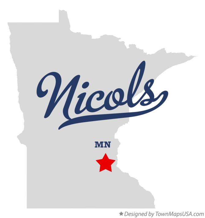 Map of Nicols Minnesota MN