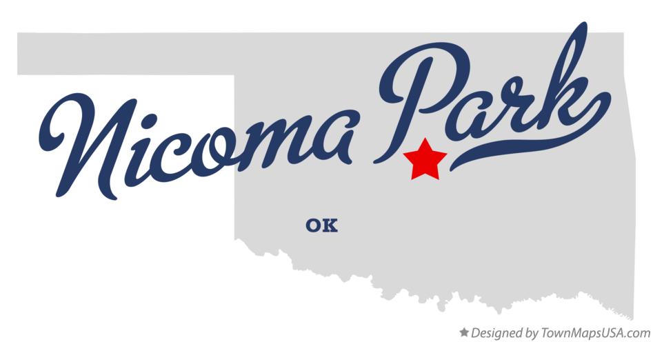 Map of Nicoma Park Oklahoma OK
