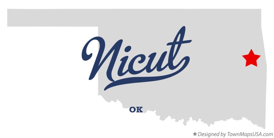 Map of Nicut Oklahoma OK